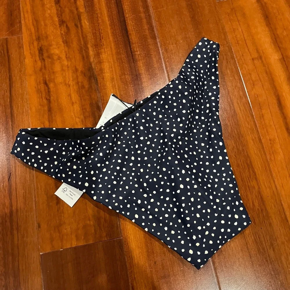 JCrew XXS Bikini Swim‎ Bottom Navy Blue White Polka Dot BH535 New NWT Size 2XS